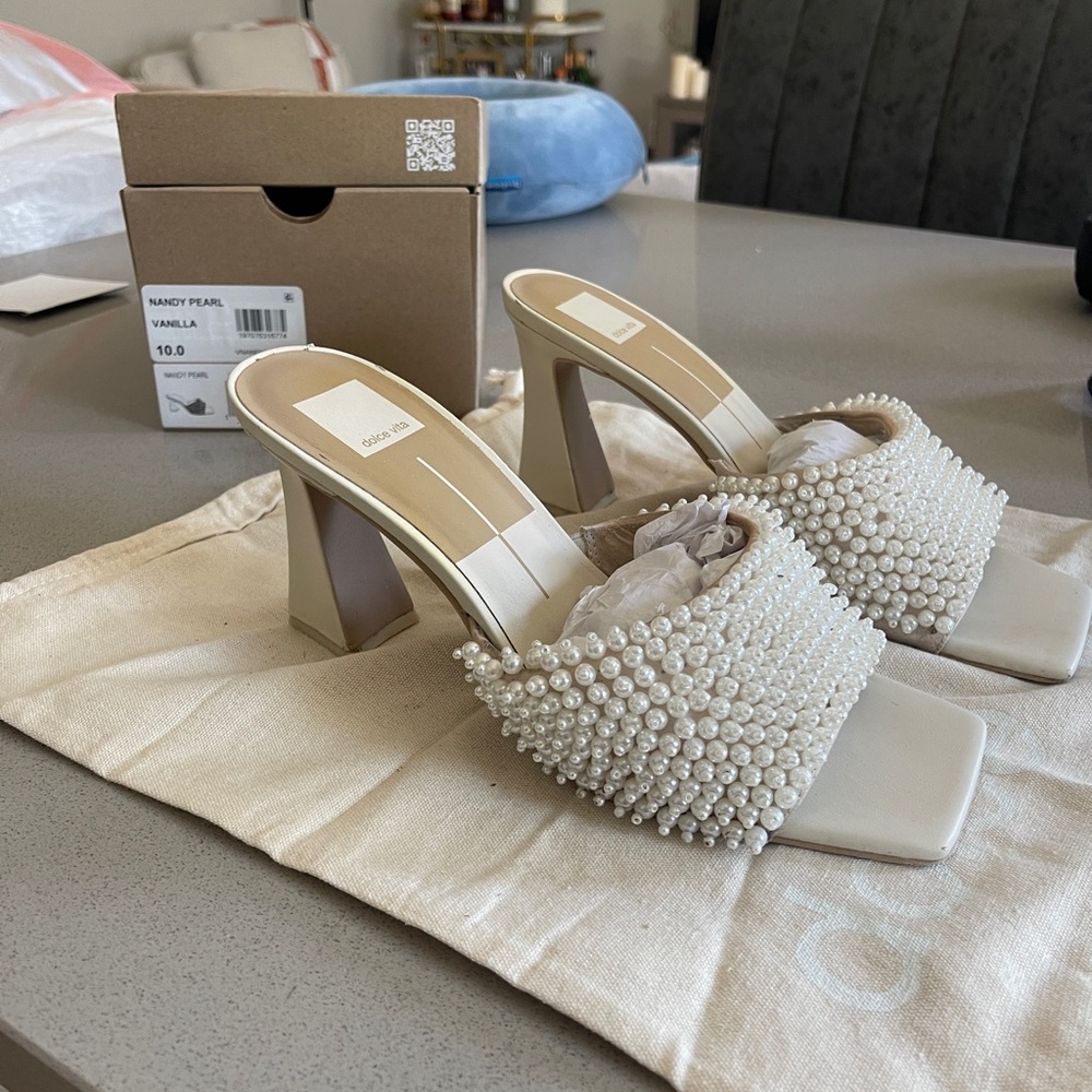 Dolce Vita Nandy Pearl Bridal Heels